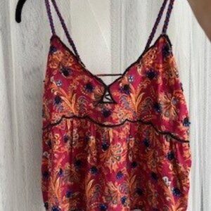 Anthropologie Embroidered Paisley Top